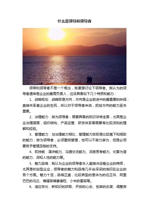 什么是领导和领导者