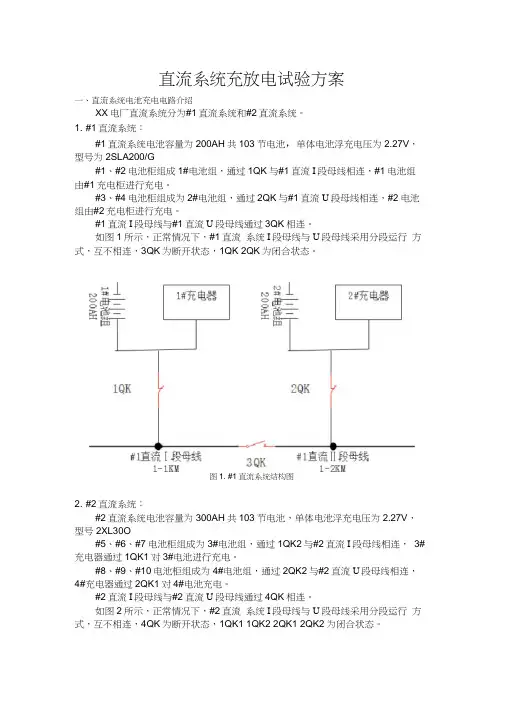 蓄电池核对性放电实验方案