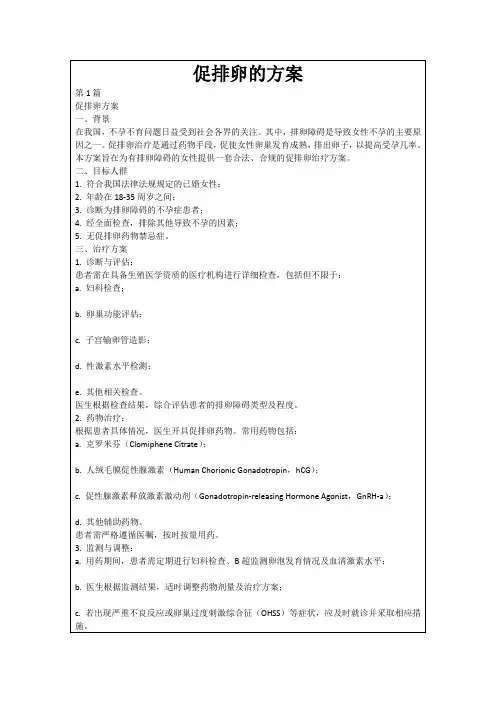 促排卵的方案