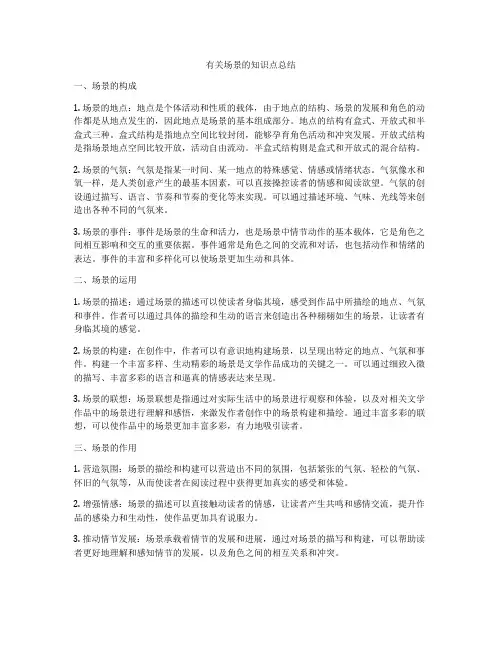 有关场景的知识点总结