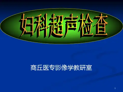 妇科超声检查PPT课件