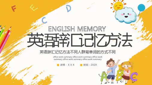 英语词汇记忆方法PPT模板