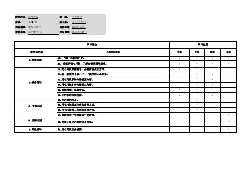 小学数学一年级下册第四单元《动手做(二)》学习活动