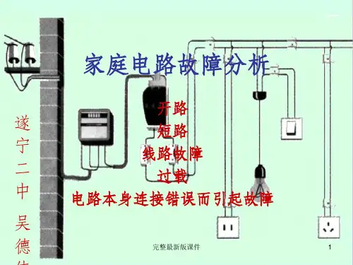 家庭电路故障分析ppt课件