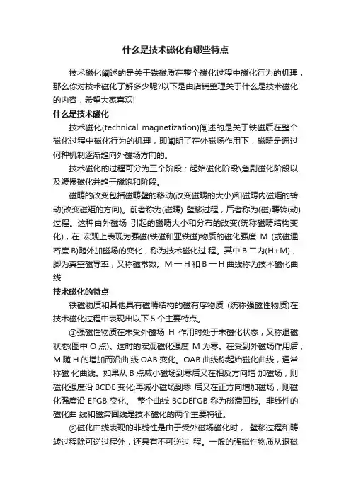 什么是技术磁化有哪些特点