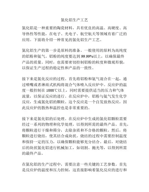 氮化铝生产工艺