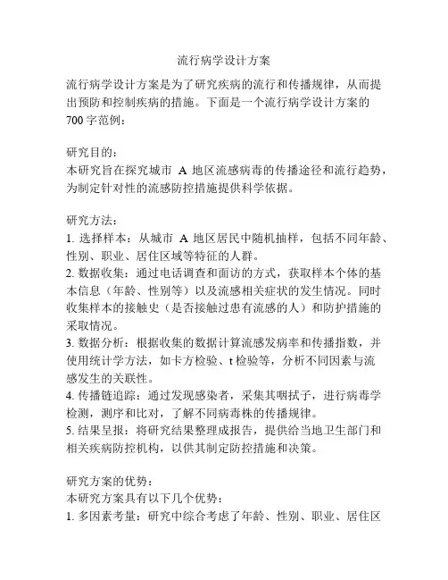 流行病学设计方案