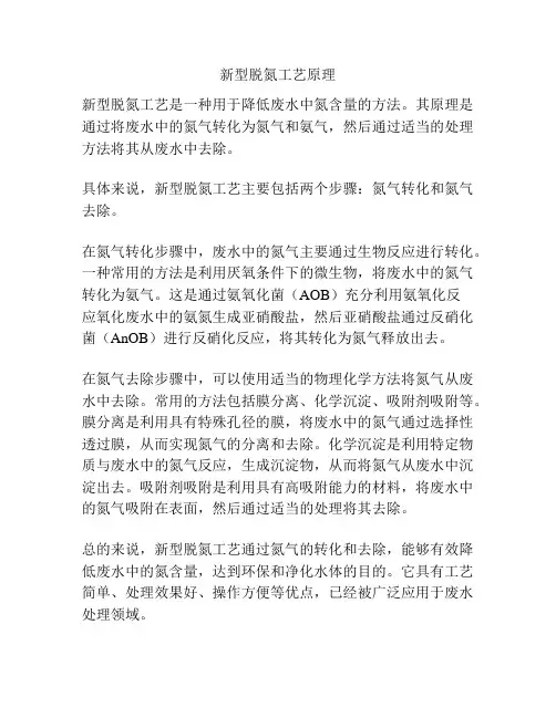 新型脱氮工艺原理