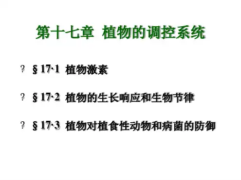 17 植物的调控系统精