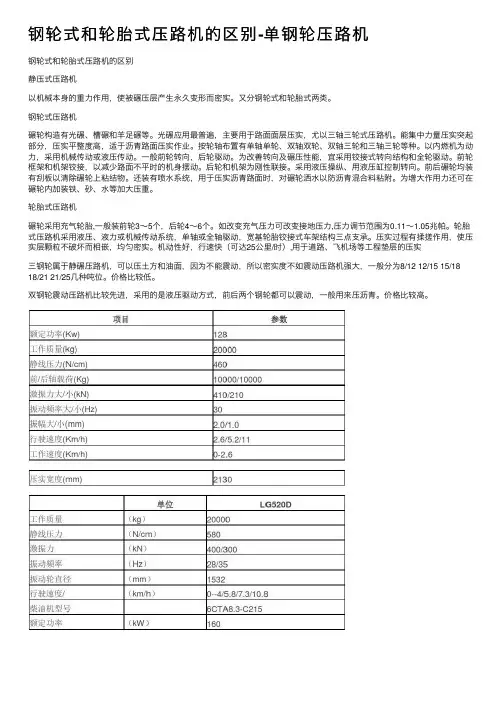 钢轮式和轮胎式压路机的区别-单钢轮压路机