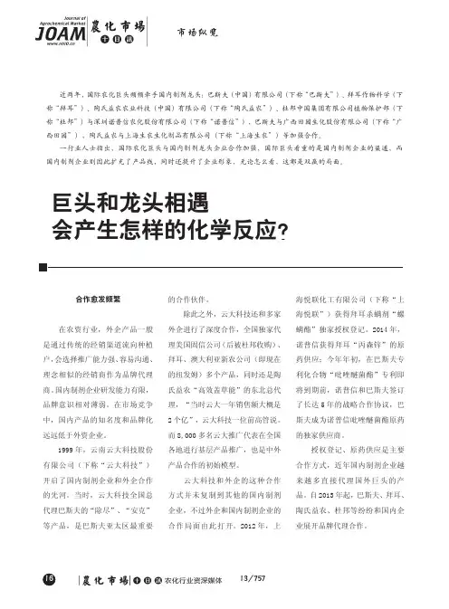 巨头和龙头相遇会产生怎样的化学反应？