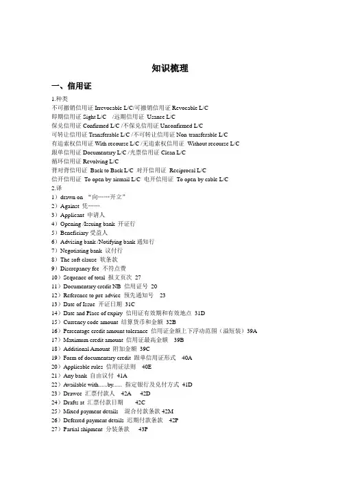 外贸单证知识