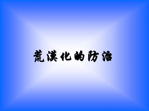 高二地理荒漠化的防治