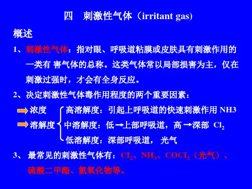 刺激性气体
