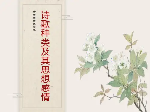 诗歌种类及其思想感情