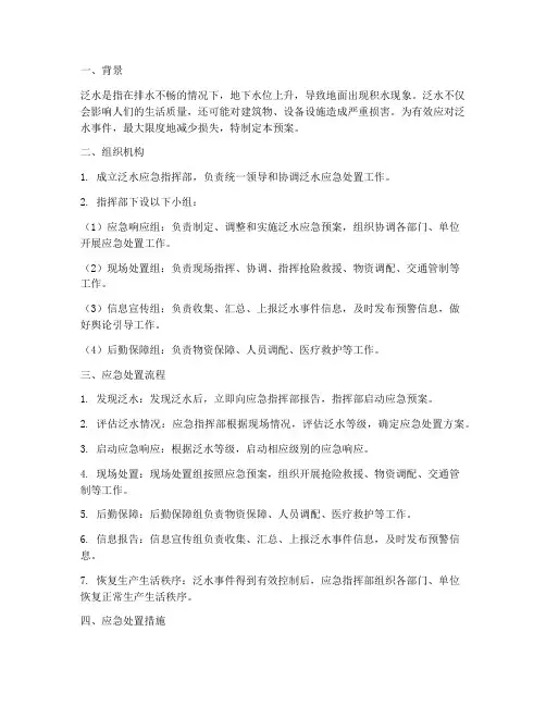 泛水应急预案