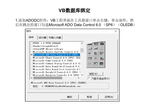 Visual Basic  6.0绑定Access数据库教程