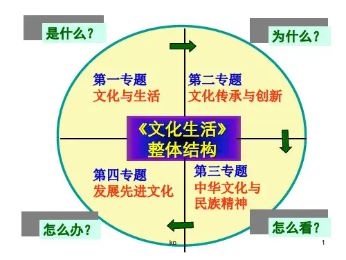 文化生活知识结构图课件