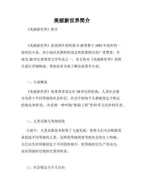 美丽新世界简介