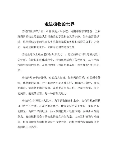走进植物的世界
