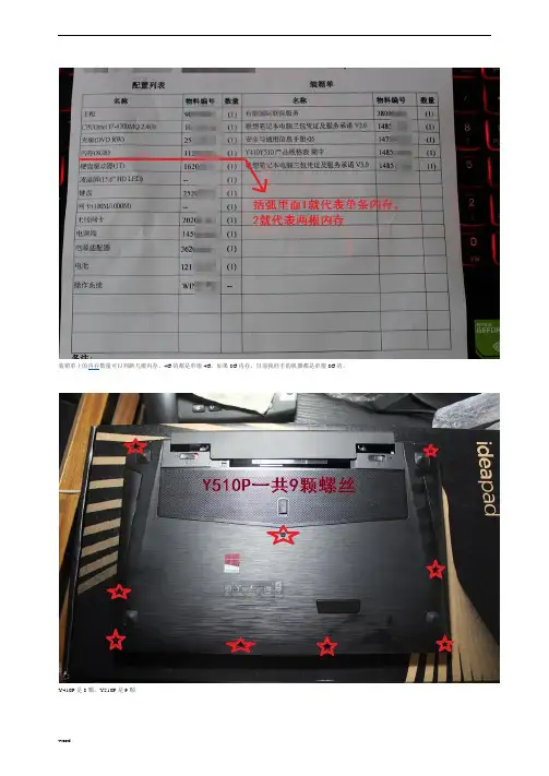 联想Y510P高清拆机图解教程(加内存 加固态硬盘必看)