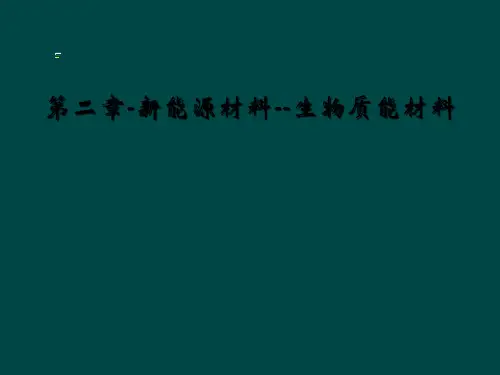 第二章-新能源材料--生物质能材料