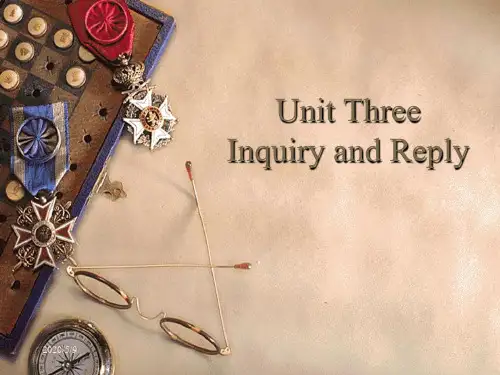 外贸函电Inquiry and Reply 询价及回复