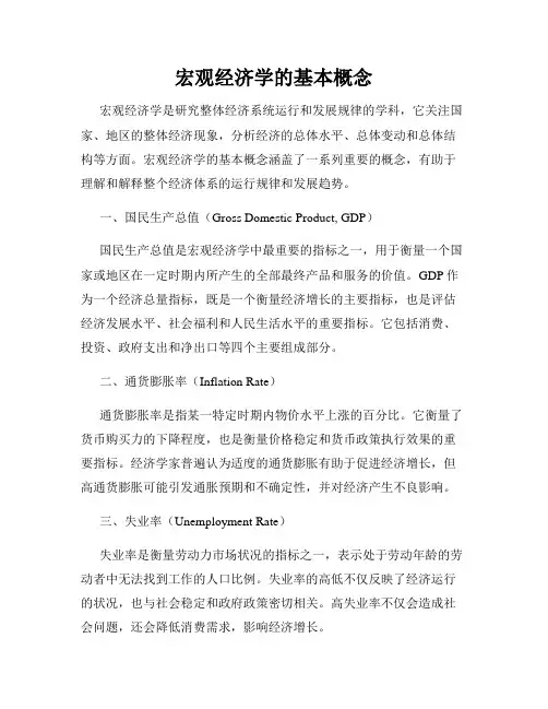 宏观经济学的基本概念