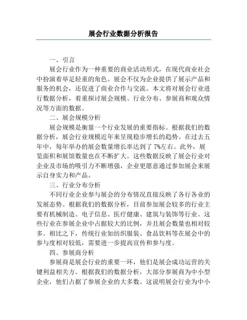 展会行业数据分析报告