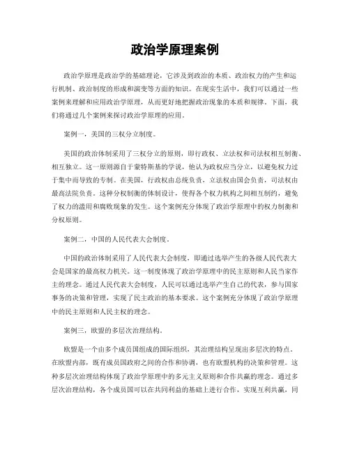 政治学原理案例