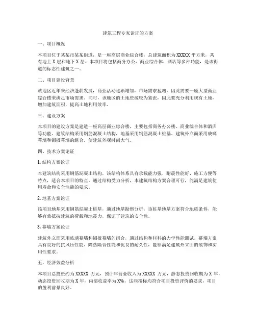 建筑工程专家论证的方案