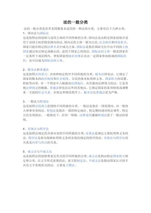 法的分类