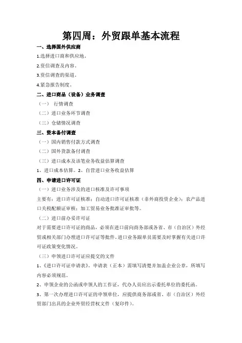 外贸跟单理论与实务(部分上课内容)