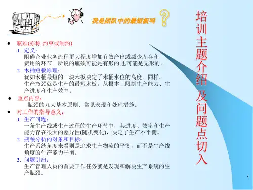 工作瓶颈的分析与技巧ppt课件