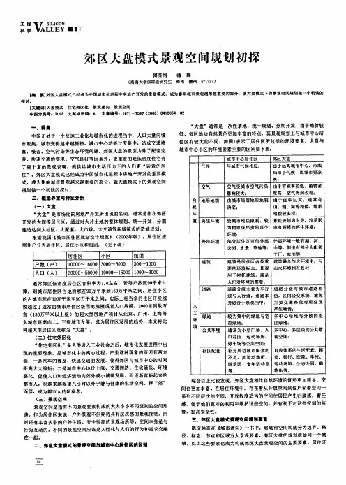 郊区大盘模式景观空间规划初探