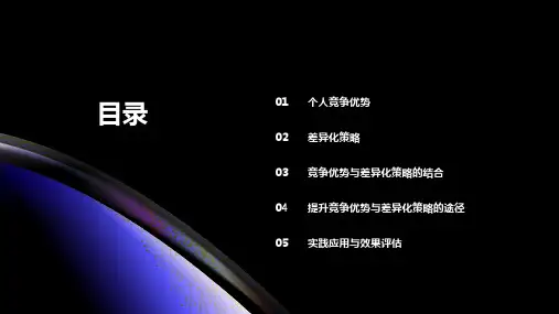 我的工作中的竞争优势与差异化策略