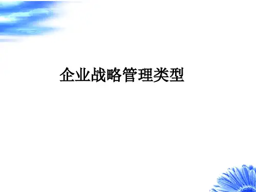 企业战略管理类型