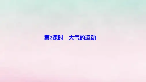 高中地理第二单元第一节大气圈与大气运动第2课时大气的运动鲁教版必修一