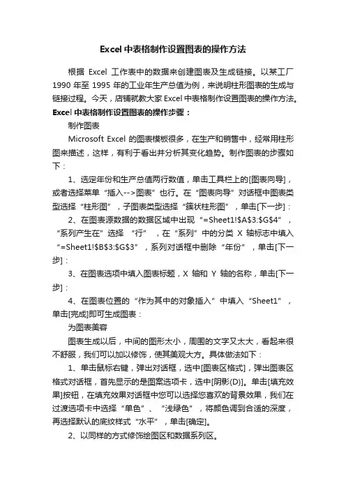 Excel中表格制作设置图表的操作方法