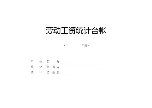 劳动工资统计台帐