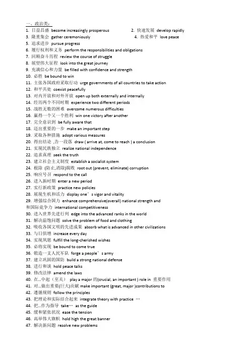 6级翻译必备词汇