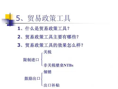国际贸易原理 05贸易政策工具