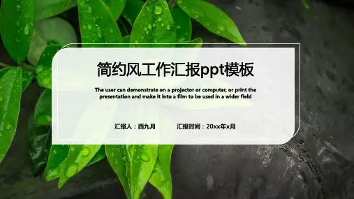 新版绿植清新简约风工作汇报