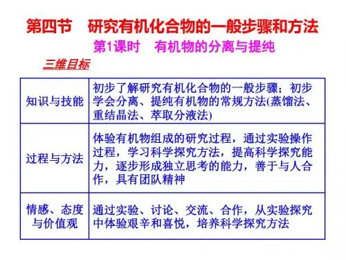 有机物的分离与提纯 课件  高中化学课件