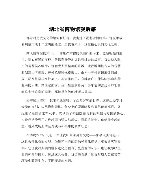 湖北省博物馆观后感