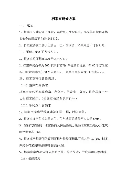 档案室建设方案