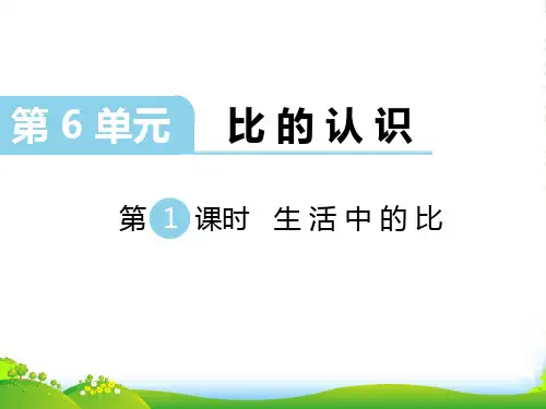 新北师大版数学六年级上册第六单元 比的认识 第1课时 生活中的比-课件