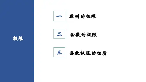 高等数学(第2版)课件：极限