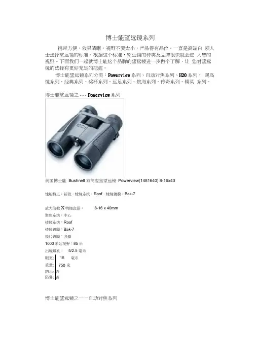 博士能望远镜系列