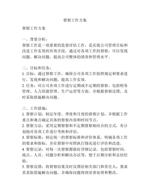 督察工作方案